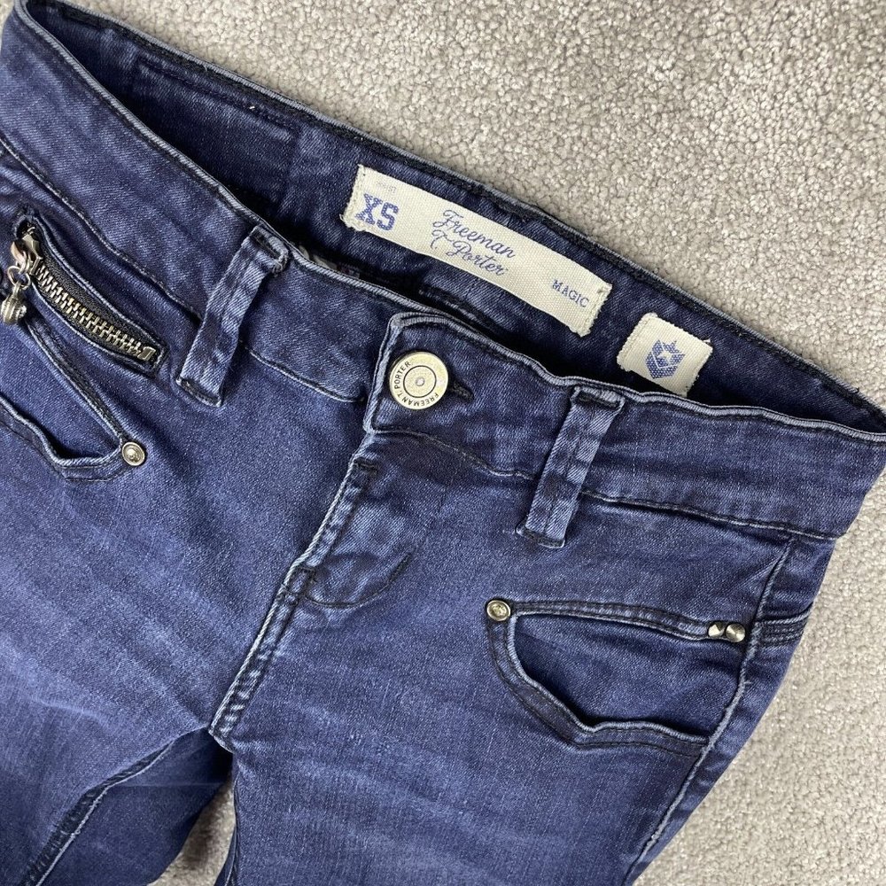 Freeman T. Porter Jeans Women's XS Cigarette Skinny Dark Wash European Denim
